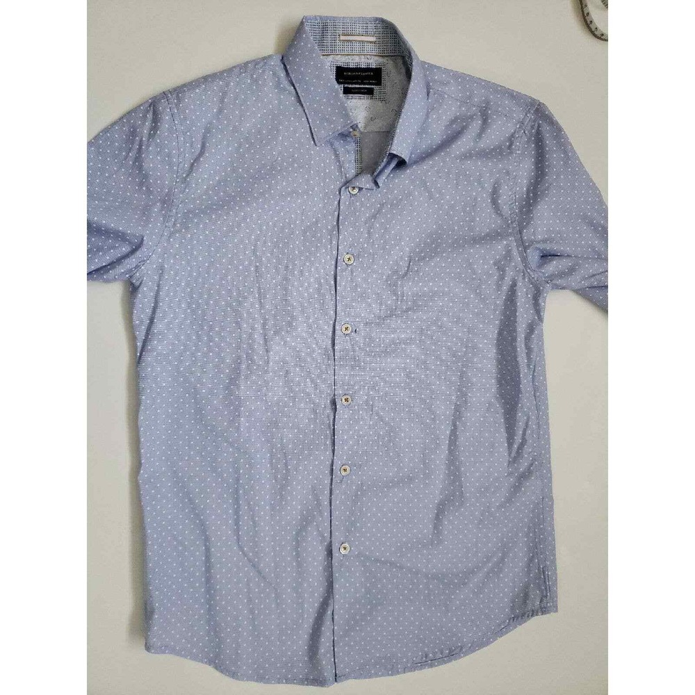 Denim & Flower‎ Dress Blue with White Polka Dots Small Shirt